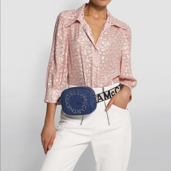Stella McCartney Logo Denim Belt Bag - Picture 4 of 5